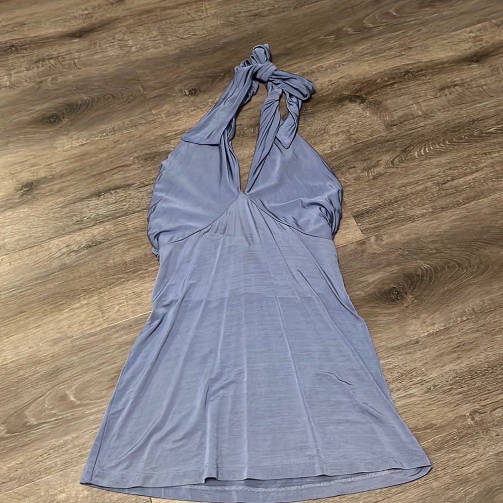 bebe mini blue dress